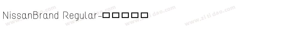 NissanBrand Regular字体转换